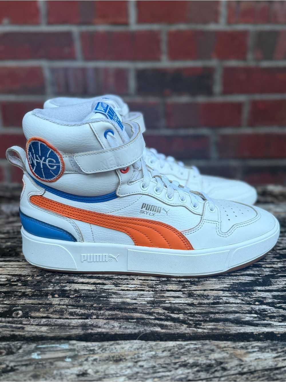 PUMA Basketball Sky LX Mid Athletic NYC Men’s Sz 9 New York Knicks NBA Sneakers